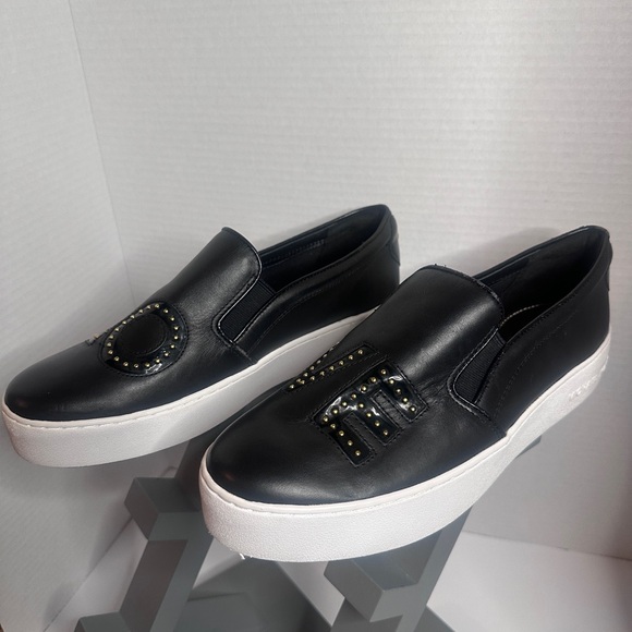 MICHAEL Michael Kors Black Slip-On Shoes with Gold Accents - Picture 5 of 7